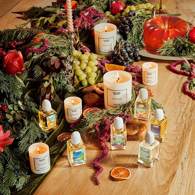 Future Society Haunted Rose Luxury Home & Body Gift Set - Body Wash, Body Lotion, & 2oz Scented Candle - Smoky Floral with Notes of Black Pepper, Rose, Amber & Sandalwood - Beauty Gifts for Women