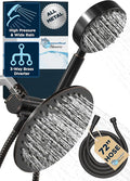 HammerHead Showers® Solid Metal Dual Shower Head Combo – OIL RUBBED BRONZE – 8 Inch Rainfall High Flow Shower Head & Handheld Shower Head High Pressure with Hose 6ft - Hotel-Like Double Shower Heads