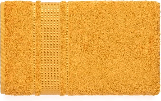 Melissa Linen 8 Piece Towel Set - 2 Bath, 2 Hand, 4 Fingertip Towels - 100% Turkish Cotton, Absorbent, Quick Dry, Durable and Soft - Yellow