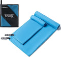 Camping Towel,2 Pack Microfiber Travel Sports Towel,Quick Dry - Super Absorbent - Ultra Compact -Ultra Soft - Lightweight.Suitable for Gym,Yoga,Trip,Beach, Shower, Backpacking,Pool(Blue)