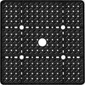 Large Black Square Shower Mat Non Slip 27 x 27 Inch, Shower Bath Mats Tub Mat for Inside Shower Bathroom Floor, Shower Stall Mats with Big Suction Cups Drain Holes, Easy Washable, BPA-Free