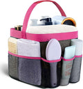Attmu Mesh Shower Caddy Portable for College Dorm Room Essentials with 8 Pockets, Hanging Shower Caddy Dorm Basket, Quick Dry Shower Bag for Bathroom