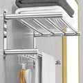 Adjustable Towel Bar for Bathroom Wall Mount17-30.7inch Adhesive Shower Towel Rack Stainless Steel Bath Towel Holders for Toilet Kitchen Double Towel Hanger (Mobile Hook Towel Rack)