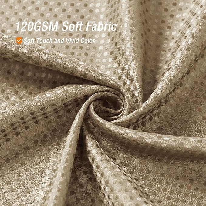 Gibelle Small Stall Shower Curtain 36 x 72, Narrow Half Waffle Weave Textured Fabric Shower Curtain for Bathroom, Water Repellent, Machine Washable, Beige