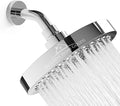 Heatsistence-Luxury Rainfall Shower Head - High-Pressure showerhead Jets, rain shower head Ant-Clog Silicone Nozzles (1.8 GPM, Deluxe Chrome)