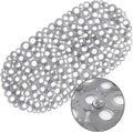 WELTRXE Oval Bathtub Mat Non Slip, Grey Bubbles Bath Mats for Tub, Shower Mat with Drain Holes, Suction Cups, Machine Washable Bath Tub Mat, BPA, Latex, Phthalate Free for Bathroom, 27 x 14 Inch