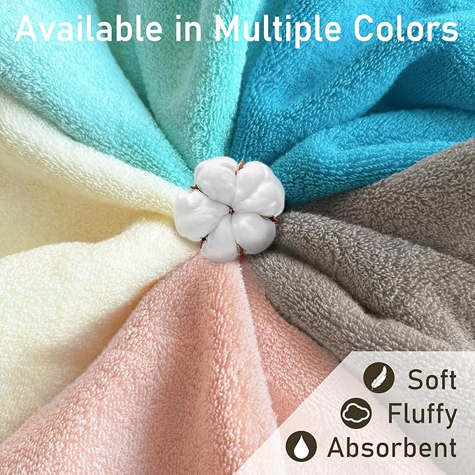 Turquoise Hand Towels, Bathroom Hand Towels Set of 4，14"x30" - 100% Cotton | Lightweight | Thick 480GSM | Soft | Absorbent, Fluffy Towels Decorative Set, Bathroom Essentials, Turquoise Blue