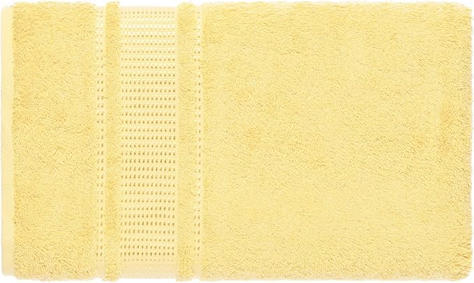 Melissa Linen, Fingertip Towels 4 Pack, 100% Turkish Cotton, Small Hand Towels for Body and Face, 12 x 18 in, Super Soft, Absorb Water, Quick Dry, (Light Yellow Fingertip Towels)