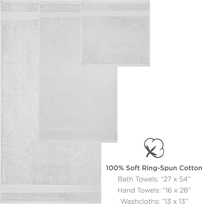 Arkwright Bathroom Hand Towels Set of 6 - Super Soft 100% Cotton, 600 GSM Quick Dry & Absorbent, Luxury Bath Essentials for Hotels, Spa, Hosts, and Vacation Rentals, Lapis Navy