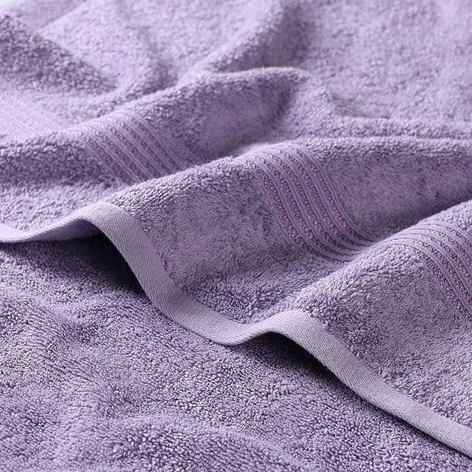 Superior Egyptian Cotton 8-Piece Hand Towel Set, Towel Basics For Quick Dry, Absorbent Small Towels, Facial, Spa, Kitchen, Bathroom Essentials, Apartment, Guest Bath, Soft, Washcloth, Royal Purple