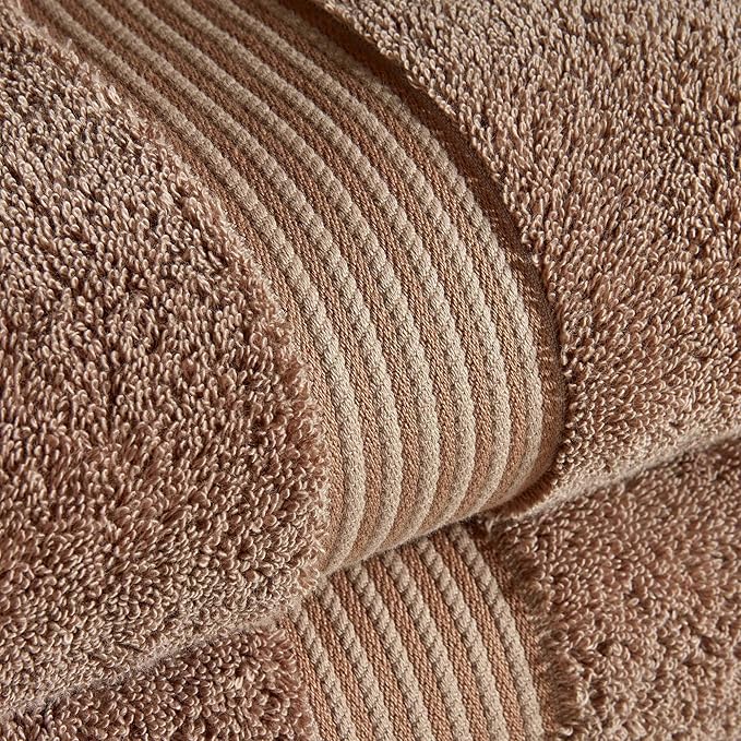 Christy Supreme Hygro 4 Piece Towel Set | Mocha | 100% Luxury Supima Cotton | Ultra Soft | Super Absorbent | 650GSM |2 Bath Sheets 2 Hand Towels
