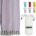 BAY LAUREL Turkish Beach Towel with Travel Bag 39 x 71 Quick Dry Sand Free Lightweight Large Oversized Towels Light