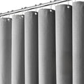 Inhousolu Fabric Shower Curtain Waffle Weave, 230 GSM Heavy Duty, Weighted Hem, 14 Metal Hooks, Water Repellent, Machine Washable, Hotel Spa Luxury Bath Curtain Set, 72 x 96 Inch, Grey