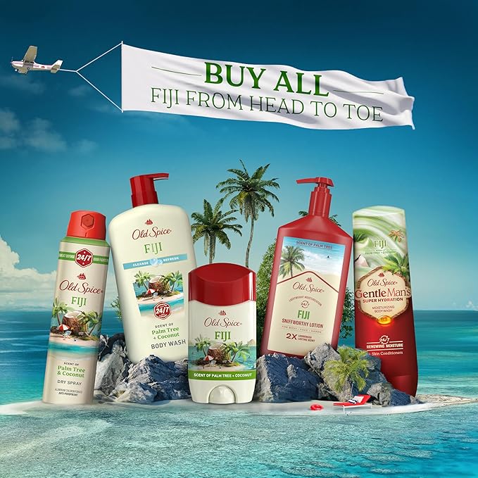 Old Spice Body Wash GentleMan’s Super Hydration for Men, 24/7 Renewing Moisture, Gentle on Skin with Skin Conditioners, Fiji with Palm Tree + Coconut Scent, 20 oz