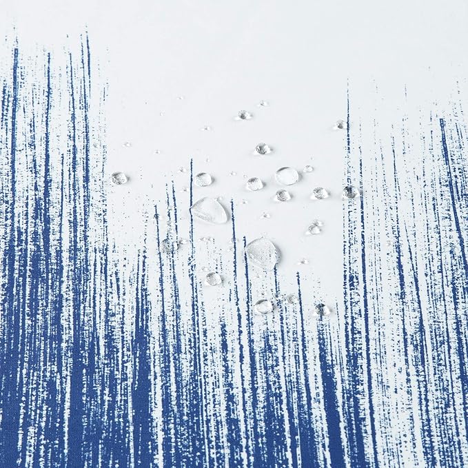 Blue Shower Curtain, Royal Blue Ombre Fabric Shower Curtains for Bathroom, Waterproof Bathroom Shower Curtains, 72" W x 72" H