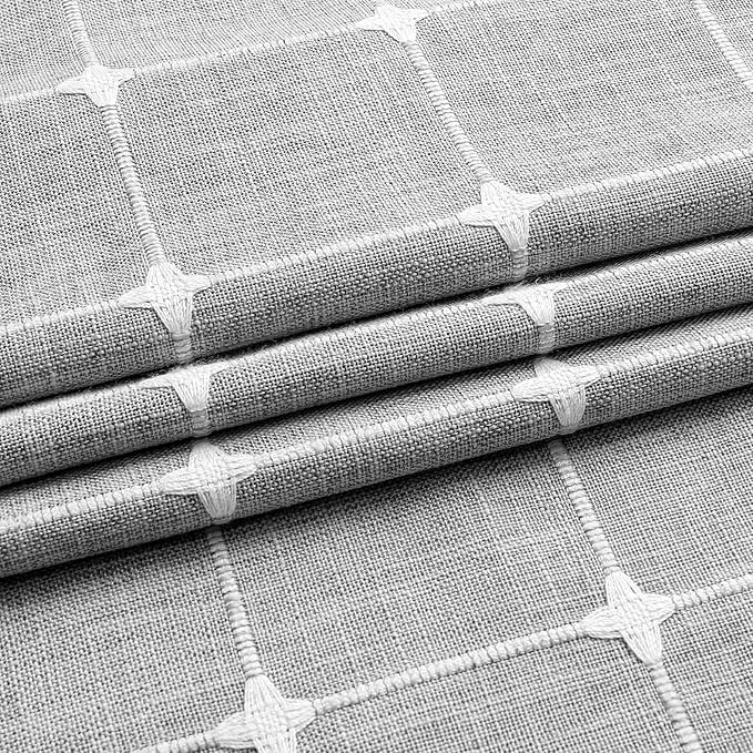 MitoVilla Boho Extra Long Shower Curtain 72 x 84, Modern Farmhouse 84 inch XL Polyester Linen Texture Tassel Fabric Shower Curtain Set with Hooks for Cottagecore Country Bathroom Decor, Tan Brown