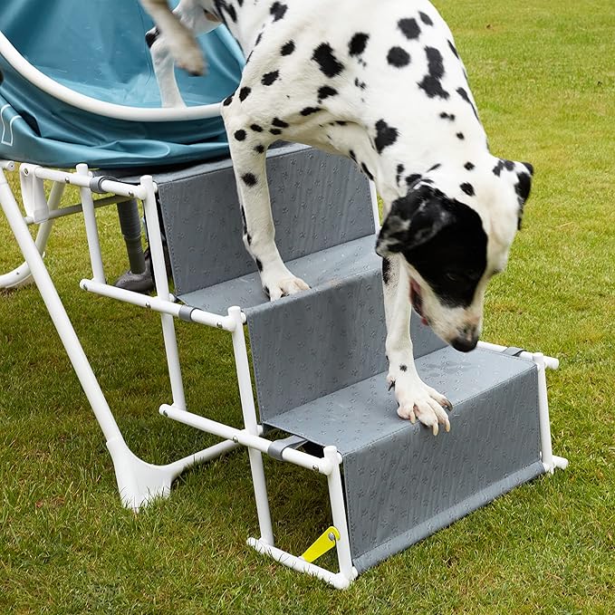 Furesh Big Dipper Dog Bath Tub with Stairs, Elevated Portable Foldable Wash Station with Steps for Bathing, Shower and Grooming, Indoor, Outdoor, for Medium to Large Size Dogs