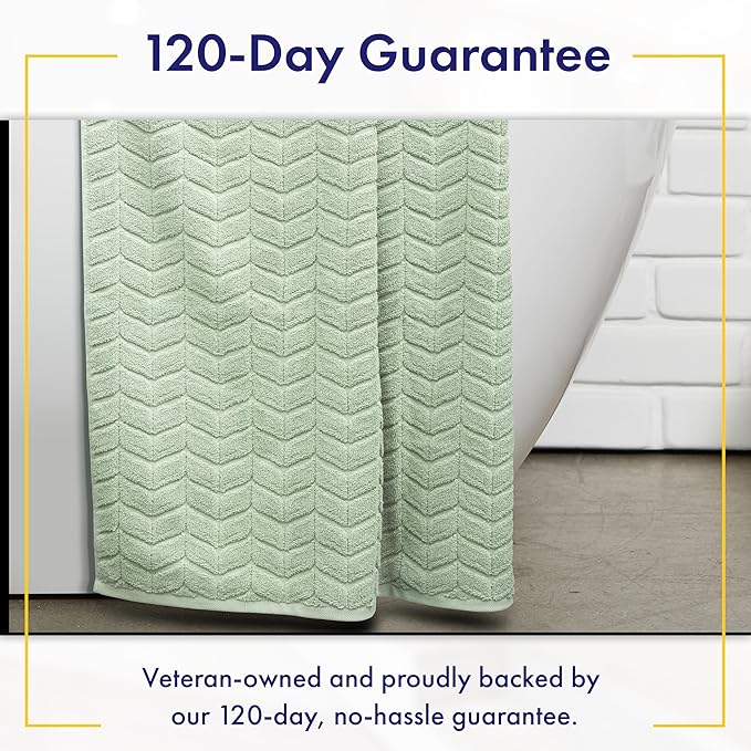 Ultra Soft & Stylish 700 GSM Luxury Bath Towels - 100% Zero-Twist, Long-Staple Cotton - Remarkably Absorbent & Quick Drying - 6 Piece Towel Set (Eucalyptus Green)