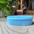 Premium Sensory Brush for Kids or Autism,Soft Silicone Body Scrubber,2 in 1 Sensory Room Occupational Therapy Sensory Brushes,Silicone Loofah,Pets Shower Brush Bath Brush Shampoo Brush(Big Oval-Blue)