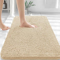 OLANLY Bathroom Rugs 32x20, Extra Soft Absorbent Chenille Bath Rugs, Rubber Backing Quick Dry, Machine Washable Bath Mats for Bathroom Floor, Tub and Shower, Home Decor Accessories, Beige