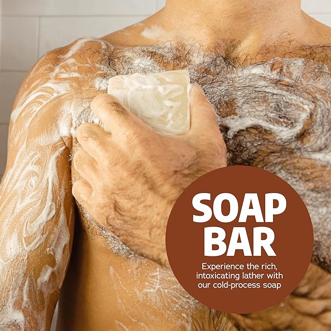 Dr. Squatch Natural Bar Soap for Men - Cold Process Soap with No Harsh Chemicals - Wood Barrel Bourbon (5 oz, 3-Pack)