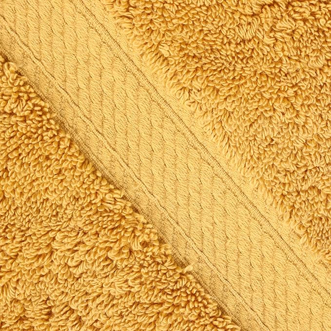 BLUENILEMILLS Madison Egyptian Cotton Towels, Towel Set for Bathroom, Shower, Hotel, Plush, 800 GSM, Highly Absorbent and Ultra-Soft Towels, Bath Essentials, 6 Piece Assorted Towel Set, Gold