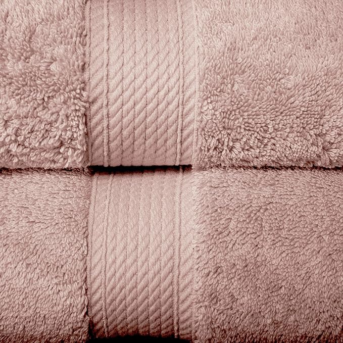 BLUENILEMILLS Madison Egyptian Cotton Bath Sheets, for Bathroom, Shower, Hotel, Plush, 800 GSM, Highly Absorbent and Ultra-Soft Towels, Essentials, Oversized Towels, Set of 2, Muted Mauve