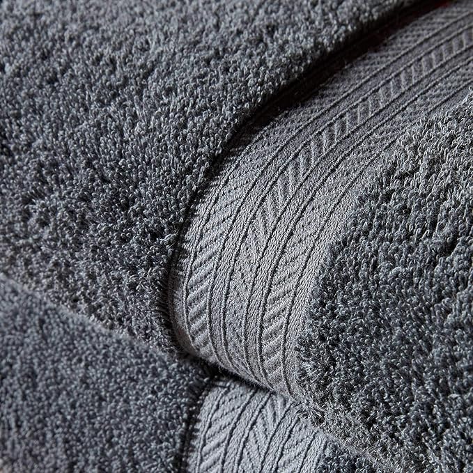Christy Renaissance 4 Piece Gray Towel Set | 100% Egyptian Cotton | Luxury Bathroom Towels | Soft and Super Absorbent | 675 GSM | 2 Bath Sheet 2 Hand | Ash Gray