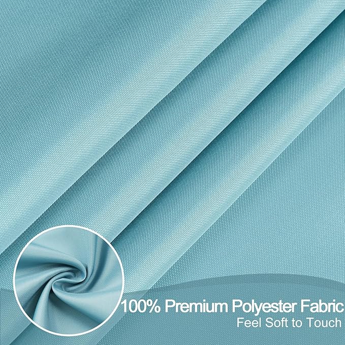 AooHome 72x96 inch Fabric Shower Curtain Liner, Waterproof Extra Long Bathroom Curtain for Hotel with Hooks, Weighted Hem, Blue