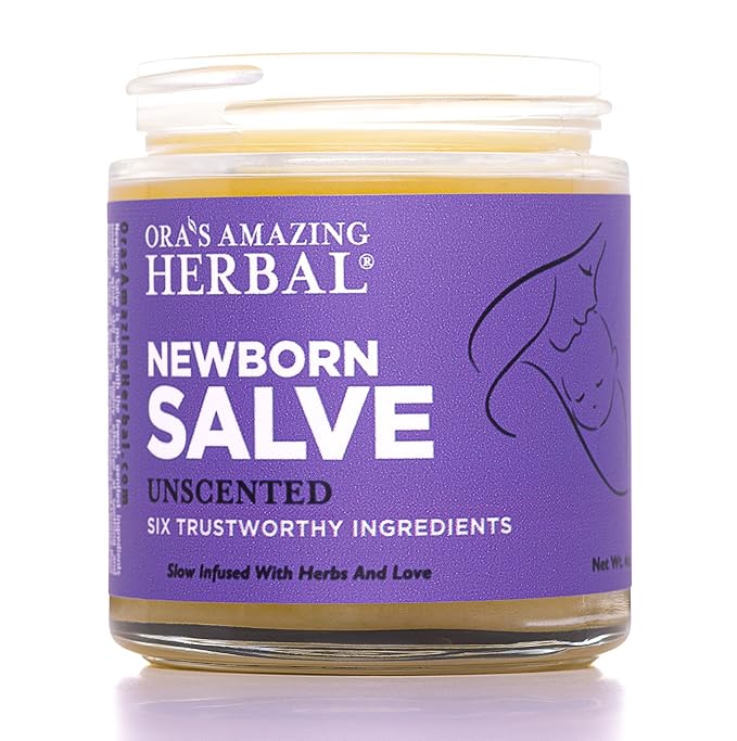 Ora's amazing Herbal, Newborn Salve, Diaper Rash Cream, Calendula Baby Balm, EWG Verified Baby Ointment, Acne Eczema, Butt Cream, Infant Massage, Natural Paraben Free, Good for Sensitive Skin
