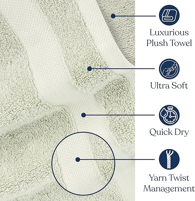 Delara Organic Cotton Luxuriously Plush Bath Sheet | GOTS & Oeko-TEX Certified | Premium Hotel Quality Towels | Feather Touch Technology| 650 GSM Long Staple|Soft, Quick Dry & Ultra-Absorbent 36"x70"