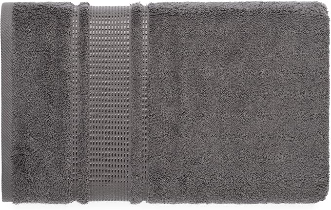 Melissa Linen, Fingertip Towels 4 Pack, 100% Turkish Cotton, Small Hand Towels for Body and Face, 12 x 18 in, Soft and Absorbent, Quick Dry, (Dark Grey Fingertip Hand Towels)