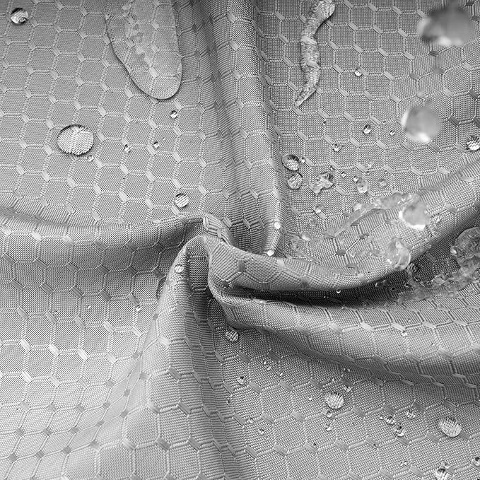 AooHome Extra Long 86" Shower Curtain, Fabric Bathroom Curtain Waffle Weave Pattern with Weighted Hem for Hotel, Heavyweight, Water Repellent, 72 Width by 86 Height Inch, Gray