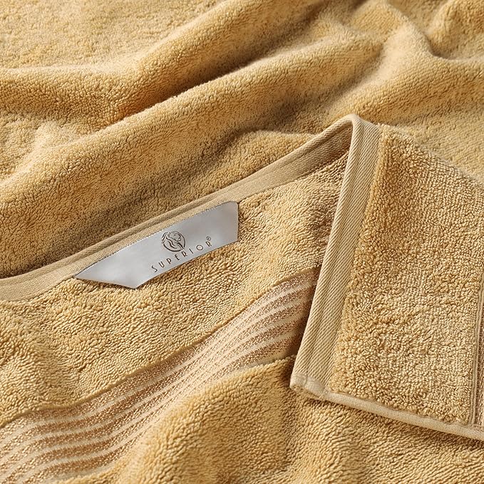 Superior Egyptian Cotton 2-Piece Bath Sheet Towel Set, Oversized Body Towels For Adults And Kids, Large Towel For Bath, Shower, Guest Bathroom, Spa, Gym, Resort, Essentials, Airbnb, Gold