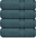 Casa Lino 4 Piece Bath Towel Set | 1 Bath Towel, 2 Wash Cloth, 1 Hand Towels | Bathroom Essentials for New Home, 100% Cotton Luxury Towels, Highly Absorbent Bathroom Set, Teal.