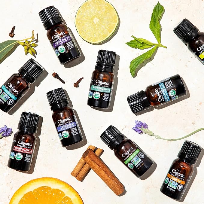 Cliganic Organic Frankincense Essential Oil - 100% Pure Natural for Aromatherapy Diffuser | Non-GMO Verified (Packaging May Vary)
