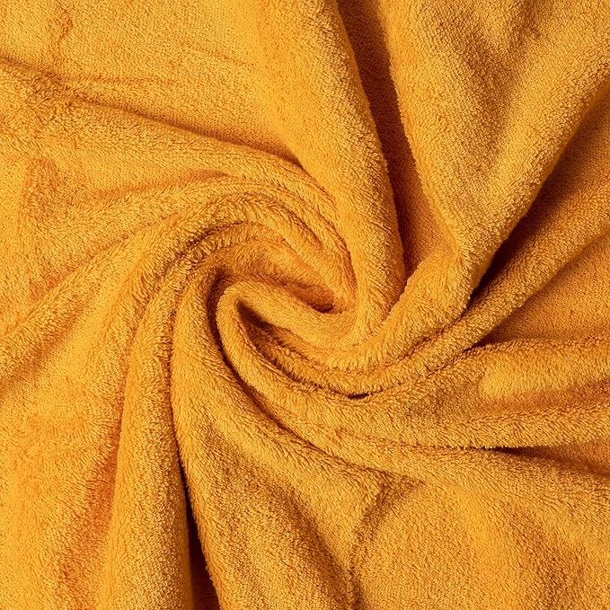 Melissa Linen, 4-Piece Washcloth, 100% Cotton Towels for Bathroom, 12 in x 12 in, Absorbent, Quick Dry, Durable and Soft, Baby Wash Cloths, Wash Rags for Kitchen, Honey Yellow
