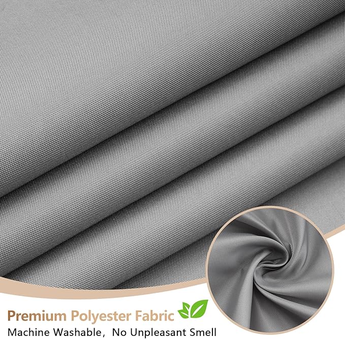 72 x 84 inch Extra Long Waterproof Fabric Shower Curtain Liner, Light Grey Cloth Shower Liner with 3 Large Magnets, Tall Bathroom Shower Curtain Lightweight Machine Washable