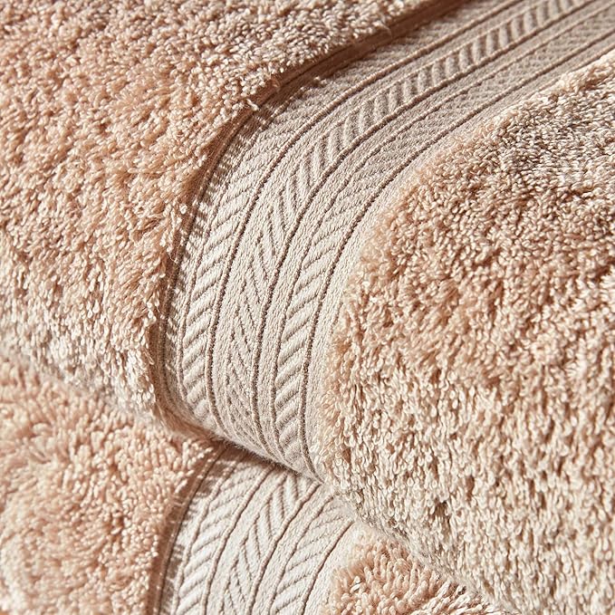 Christy Renaissance 6 Piece Beige Towel Set | 100% Egyptian Cotton | Luxury Bathroom Towels | Soft and Super Absorbent | 675 GSM | 2 Bath 2 Hand 2 Face | Driftwood