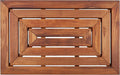 Nordic Style Premium Teak Shower and Bath Mat for Indoor and Outdoor Use - Non-Slip Wooden Platform for Spa, Sauna, Pool, Hot Tub - Flooring Decor and Protector (31.4" x 19.6", Oiled Finish)