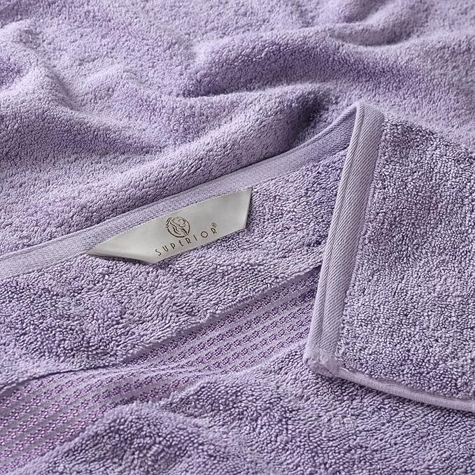 Superior Egyptian Cotton Bath Towel Set, Home Bathroom Towels, Master, Guest Bath, Decor Essentials, Quick Dry, Absorbent, Large Body Towels, Spa, Hotel, Resort, Adult, Kids, Set of 2, Royal Purple