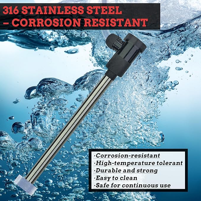 3000W 240V Inflatable Pool Immersion Water Heater with Wifi Timer & Auto Shut Off – Submersible Electric Heater for Above-Ground Pool, Baptismal Pool, Baptistry, Bucket, Bathtub and Hot Tub