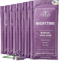 Village Naturals Therapy Nighttime Concentrated Mineral Bath Soak, Lavender Chamomile Scent, 2 oz, Pack of 12