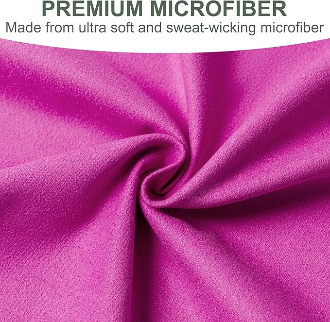 Camping Towel,2 Pack Microfiber Travel Sports Towel,Quick Dry-Super Absorbent-Ultra Compact-Ultra Soft-Lightweight.Suitable for Gym,Yoga,Trip,Beach,Shower,Backpacking,Pool(Purple)
