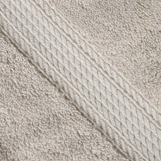 Superior Egyptian Cotton Pile Bath Sheet Set of 2, Ultra Soft Luxury Towels, Thick Plush Essentials, Absorbent Heavyweight, Guest Bath, Hotel, Spa, Home Bathroom, Shower Basics, Stone