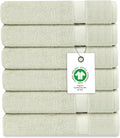 Delara Organic Cotton Luxuriously Plush Washcloths Pack of 6 | GOTS & Oeko-TEX Certified | Premium Quality Face Towels | Feather Touch Technology|650 GSM Long Staple|Soft, Quick Dry & Ultra-Absorbent