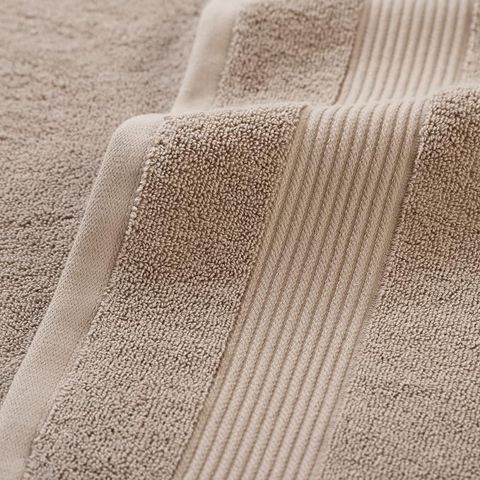 Arkwright Bath Washcloths 12 Pack - (Bulk Case of 60) Super Soft 100% Cotton, 600 GSM Quick Dry & Absorbent, Luxury Face & Body Wash Cloth Towels for Hotels, Spa, and Vacation Rental, Latte Beige