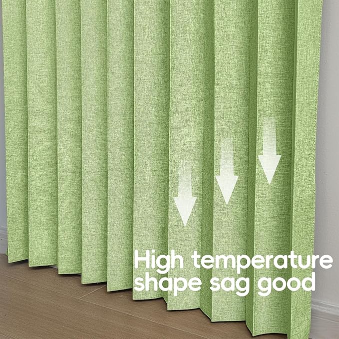 100% Blackout Fabric Folding Door Curtain with Magnetic Closure - Accordion Style for Sliding Doors, Closets,Wardrobe and Temporary Door Solutions Doorway Curtains（W42 x L78, Green，1 Panel）
