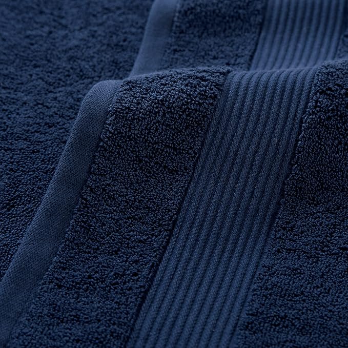 Arkwright Bathroom Hand Towels Set of 6 - Super Soft 100% Cotton, 600 GSM Quick Dry & Absorbent, Luxury Bath Essentials for Hotels, Spa, Hosts, and Vacation Rentals, Lapis Navy