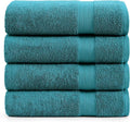 LANE LINEN 100% Luxury Cotton Bath Sheets (35"x66") - 4 Piece - Fade Resistant, Machine Washable, Soft & Highly Absorbent - Eco Friendly, Extra Large Bathroom Towels Sets - Ideal for Guests - Sea Port